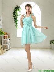Latest Halter Top Chiffon Prom Dresses with Mini Length