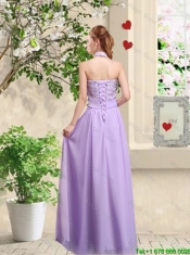 Luxurious Halter Top 2016 Prom Dresses with Bowknot