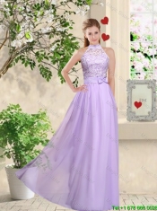 Luxurious Halter Top 2016 Prom Dresses with Bowknot