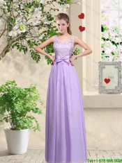 New Style Laced and Bowknot Dama Dresses with Square