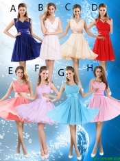 Perfect Short Belt and Ruched Prom Dresses in Watermelon