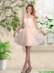 Popular Strapless Laced Dama Dresses with Appliques