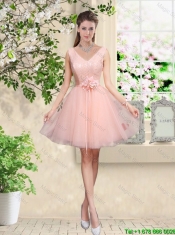 Popular Strapless Mini Length Prom Dresses with Appliques and Bowknot