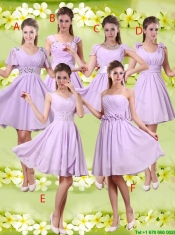 Popular V Neck Lavender Dama Dresses with Beading