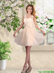 Pretty Scoop Junior Dresses with Bowknot and Appliques