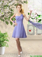 Pretty Strapless Chiffon Dama Dresses with High Low