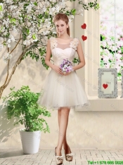 Suitable Straps Appliques and Belt Junior Dresses with Lace Up
