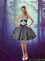 Discount Sweetheart Floor Length Sequined Detachable Quinceanera Dresses with Appliques