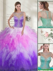 2016 Gorgeous Beaded Sweet 16 Dresses with Ruffles