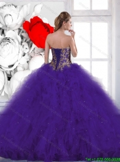 Luxurious Red Sweetheart Quinceanera Gowns with Beading