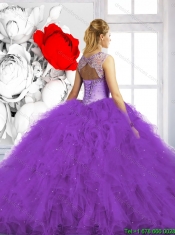 Pretty Beading Sweetheart Quinceanera Dresses with Ruffles