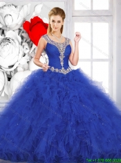 Beautiful Scoop Ruffles Quinceanera Dresses with Beading
