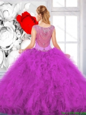 Beautiful Scoop Ruffles Quinceanera Dresses with Beading