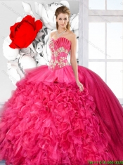 Fashionable Ruffles and Beaded Quinceanera Dresses in Green