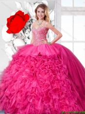 Latest Detachable Quinceanera Dresses with Beading and Ruffles