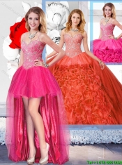 Latest Detachable Quinceanera Dresses with Beading and Ruffles