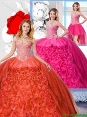 Latest Detachable Quinceanera Dresses with Beading and Ruffles