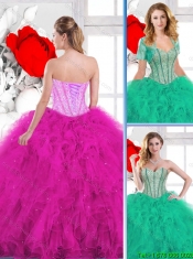 New Arrivals Beading and Ruffles Quinceanera Gowns