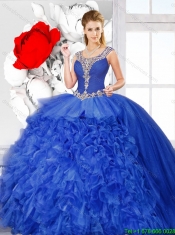 Popular Beaded and Ruffles Detachable Quinceanera Dresses for 2016