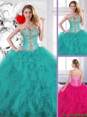 Popular Beading Quinceanera Dresses with Ruffles for 2016