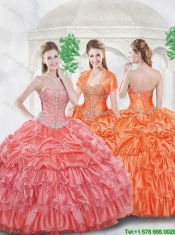 2016 Beading Quinceanera Dresses with Ruffled Layers