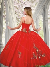 2016 Best Selling Appliques Quinceanera Gowns with Strapless