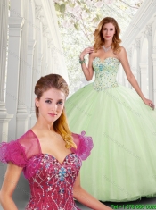 2016 Elegant Beading Sweetheart Quinceanera Dresses