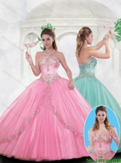 Beautiful Sweetheart Tulle Quinceanera Dresses with Beading