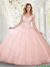 Best Selling Ball Gown Beading Quinceanera Gown with V Neck