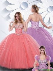 Cheap Ball Gown Beading Quinceanera Dresses with Sweetheart