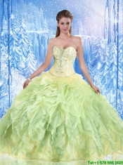 Classical Ball Gown Beading Sweet 16 Dresses with Strapless