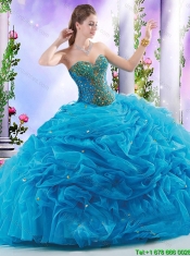 Classical Sweetheart Beading Quinceanera Gowns with Court Train