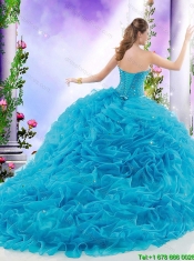 Classical Sweetheart Beading Quinceanera Gowns with Court Train