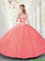Discount Puffy Strapless Tulle Quinceanera Dresses for 2016