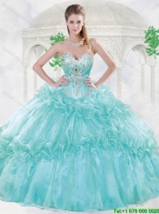 Elegant Ball Gown Sweet 16 Dresses with Beading and Ruffles