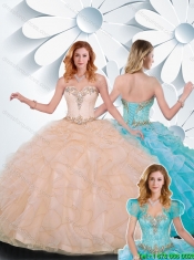 Elegant Sweetheart Quinceanera Dresses with Ruffles and Beading