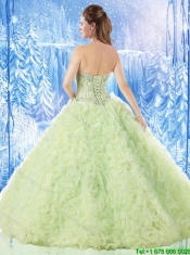 Elegant Yellow Green Quinceanera Dresses with Ruffles