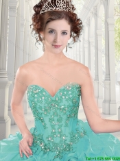 Exclusive Appliques and Ruffles Sweet 16 Dresses with Lace Up