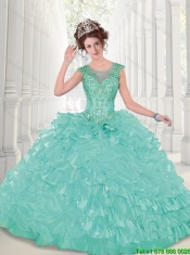 Exclusive Appliques and Ruffles Sweet 16 Dresses with Lace Up