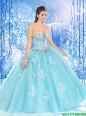 Exclusive Appliques Sweetheart Quinceanera Dresses with Beading