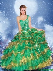 Exclusive One Shoulder Beading 2016 Quinceanera Gowns Exclusive One Shoulder Beading 2016 Quinceanera Gowns