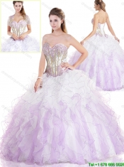 Exclusive Ruffles and Beading Sweet 16 Gowns in Multi Color
