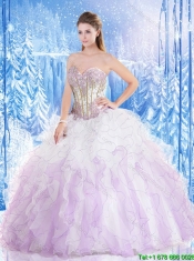 Exclusive Ruffles and Beading Sweet 16 Gowns in Multi Color