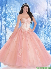 Exquisite 2016 Appliques Quinceanera Dresses with Beading