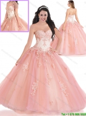 Exquisite 2016 Appliques Quinceanera Dresses with Beading