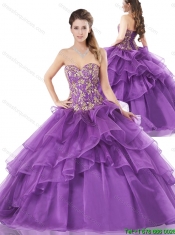 Fashionable Ball Gown Purple Quinceanera Gowns with Beading Fashionable Ball Gown Purple Quinceanera Gowns with Beading
