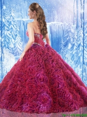 Gorgeous Ball Gown Quinceanera Dresses with Rolling Flowers