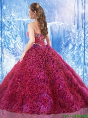 Gorgeous Ball Gown Quinceanera Dresses with Rolling Flowers