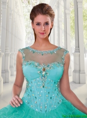 Gorgeous Beading Hot Pink Quinceanera Dresses with Bateau
