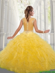 Gorgeous Beading Hot Pink Quinceanera Dresses with Bateau